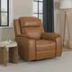 Flexsteel® Ziggy Camel Leather Power Recliner with Power Headrest and Lumbar-1