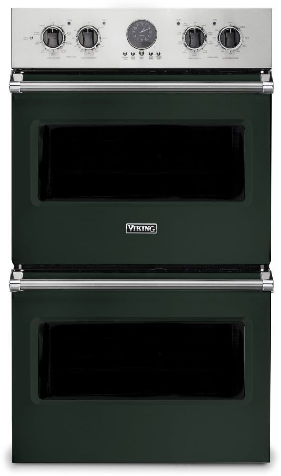Viking® 5 Series 30" Blackforest Green Professional Built In Double Electric Premiere Wall Oven-0
