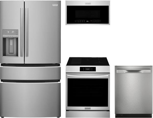 Frigidaire Gallery® 4 Piece Smudge-Proof® Stainless Steel Induction Kitchen Package-0