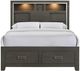 Elements International Sasha Dark Gray Queen Storage Bed-1