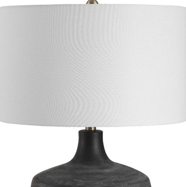Uttermost® Graphite Distressed Charcoal Ribbed Table Lamp-4