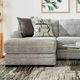 Furniture of America® Waltham 2-Piece Gray Left-Arm Facing Sofa Sectional and Chaise-2