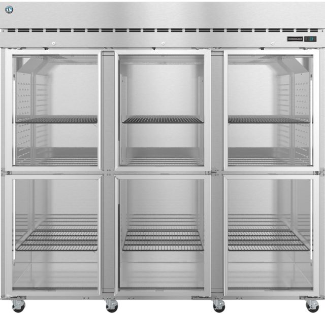 Hoshizaki Steelheart® 83" 79 Cu. Ft. Stainless Steel Three Section Commercial Refrigerator with Lock-0