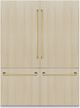 ZLINE Autograph Edition 60" 32.2 Cu. Ft. Panel Ready Built In Counter Depth French Door Refrigerator with Polished Gold Accents-0