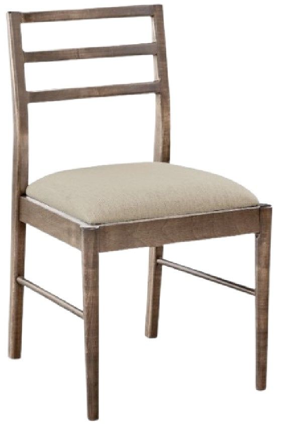 Bassett® Furniture Origins Phelps Fog Dining Chair with Cream Upholstered Seat-0