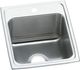 Elkay Lustertone® Classic Lustrous Satin 17" x 20" x 10-1/8" 1-Hole Single Bowl Drop-In Sink-0