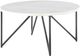 Elements International Cedric White Coffee Table with Black Base-4