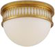 Currey & Company Bunny Williams Lola Contemporary Gold Leaf Flush Mount Lighting-0
