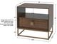 Uttermost® Bexley Dark Walnut Side Table with Antique Brass Base-2