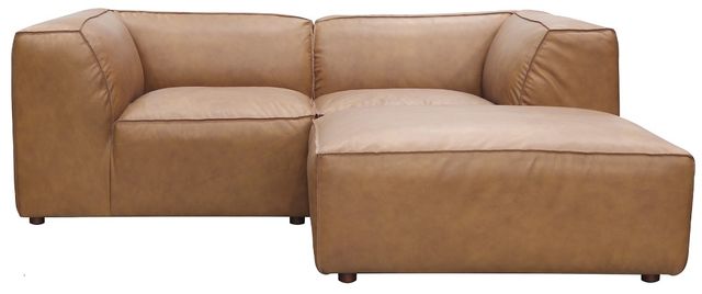 Moe's Home Collection Form Nook 3-Piece Sonoran Tan L-Shaped Modular Leather Sectional-1