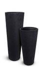 Le Present Sandstone Moderna Black 28" Planter-1