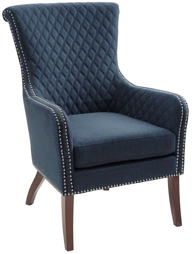 Olliix by Madison Park Dark Blue Heston Accent Chair-1