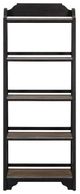 Liberty Furniture Magnolia Manor Antique Black/Weathered Bark Leaning Pier Bookcase-2