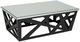 Michael Amini® Montreal™ Mirrored Cocktail Table with Black Base-0