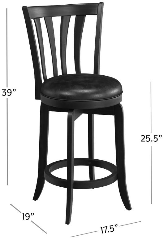 HH2 Home Savana Black Counter Height Stool-2
