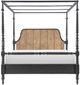 Legacy Classic Vintage Market Barnwood Oak/Kettle Black King Canopy Bed-3