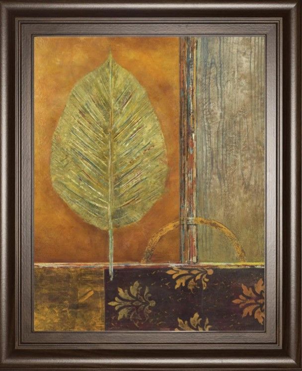 Classy Art Copper Leaf by Viola Lee Framed Print Wall Art-1