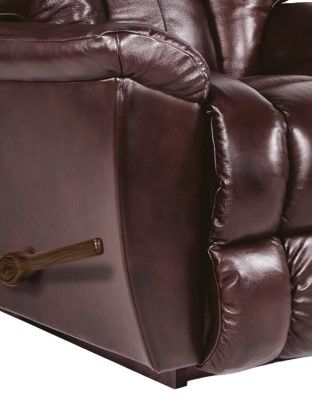 La-Z-Boy® Maverick Burgundy Leather Manual Rocking Recliner-1