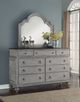 Flexsteel® Plymouth® 3-Piece Distressed Graywash Queen Poster Bedroom Set-5
