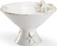 Wildwood Lamps Seaspice White Glaze Pedestal Bowl-0