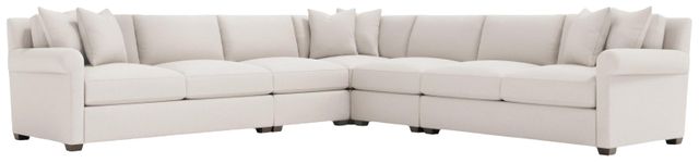 Bernhardt Barnes Bernhardt Living 5-Piece White L-Shape Sectional-1