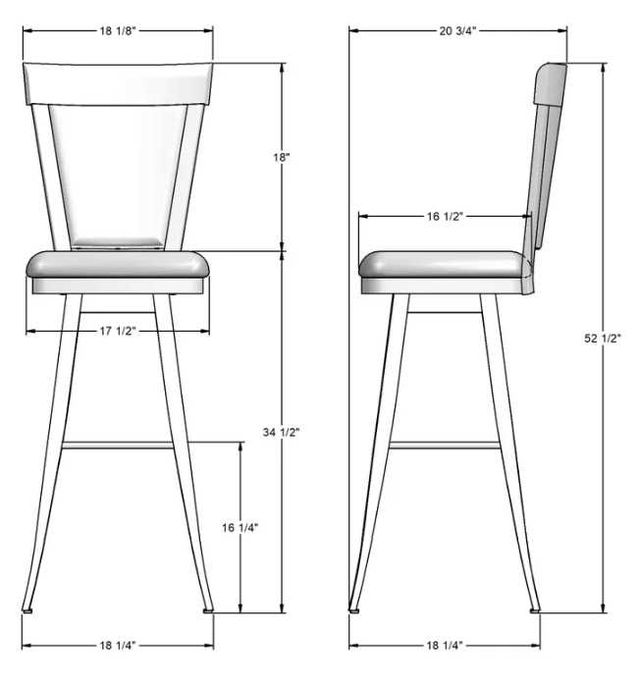 Amisco Customizable Eleanor Swivel Spectator Stool-1