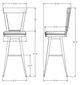 Amisco Customizable Eleanor Swivel Spectator Stool-1