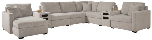 Benchcraft® ModMax Luxe 8-Piece Flint Modular Sectional and Chaise with Audio Consoles-0