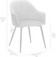 Armen Living Pixie Black/Teal Dining Arm Chair-1
