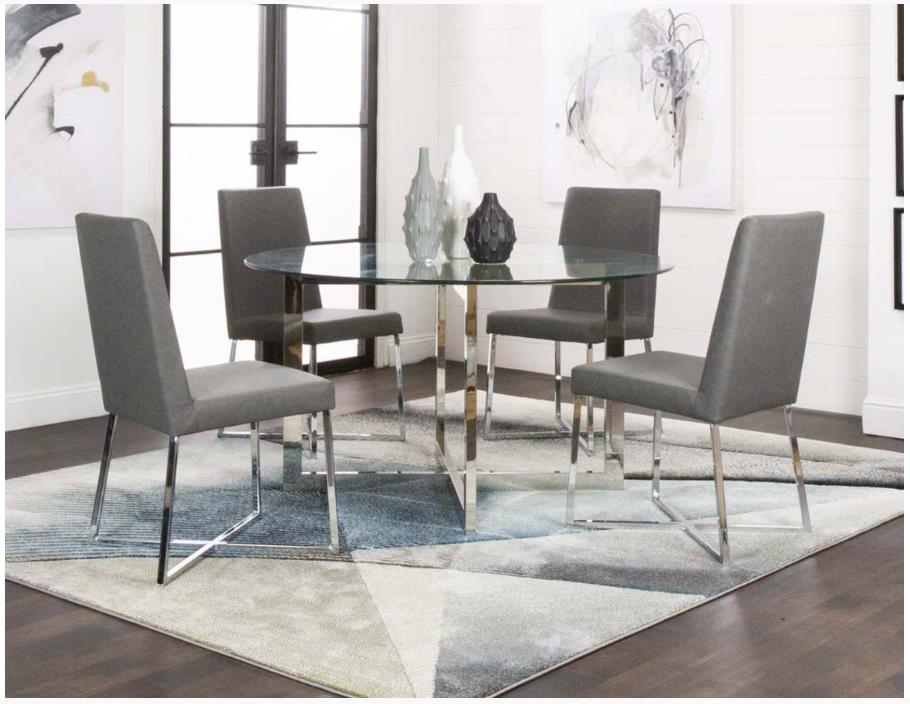 Cramco Emma Pasha 5 Piece Charcoal Dining Set Jarons Furniture Outlet Bordentown and Lumberton NJ