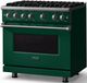 Viking® 5 Series 36" Ivy Pro Style Gas (LP) Range with Polished Chrome Trim-2