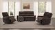 Coaster® Navarro 3-Piece Dark Brown Upholstered Manual Reclining Sofa Set-1