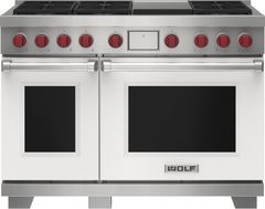 Wolf® 48" White Pro Style Dual Fuel Range
