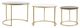 Zuo® Modern Franco 3-Piece Marble Top Nesting Coffee Tables with Brass Base-2