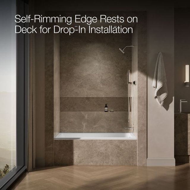 KOHLER® Underscore® White 60" x 30" Drop-In/Alcove Heated Whirlpool Bath - Right Drain-3