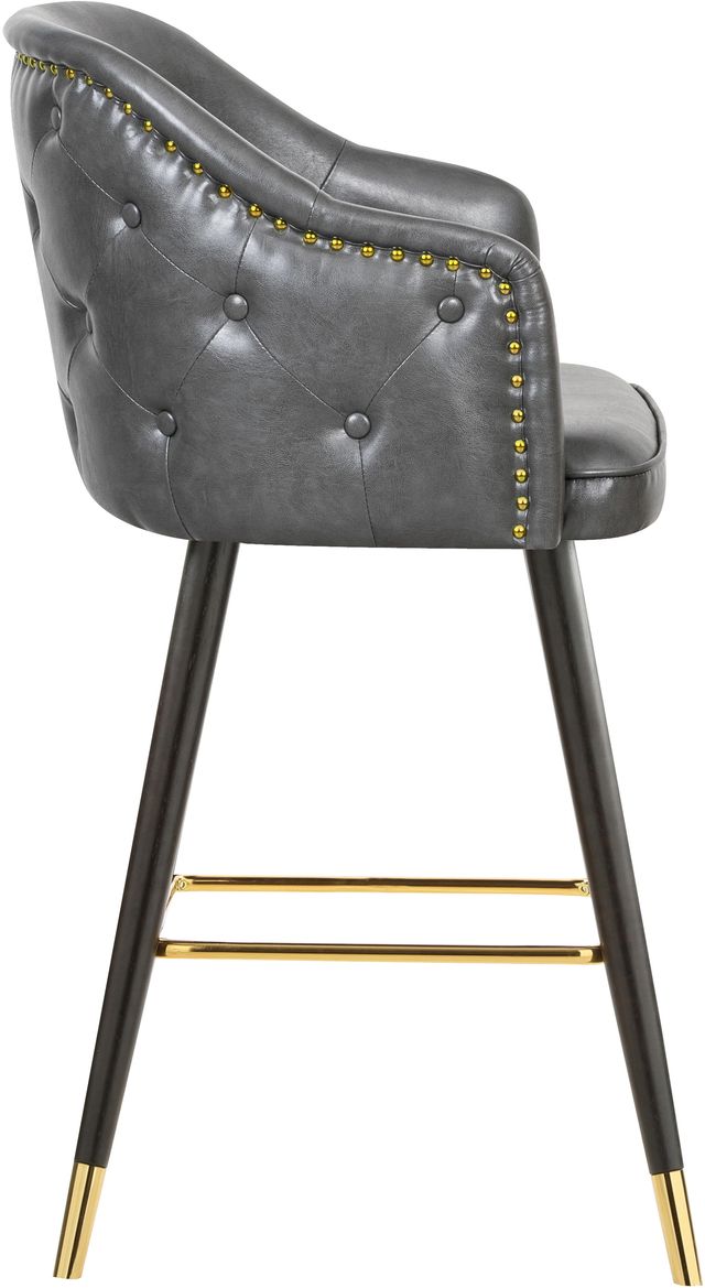 Meridian Furniture Barbosa Gray Faux Leather Counter Stool-3