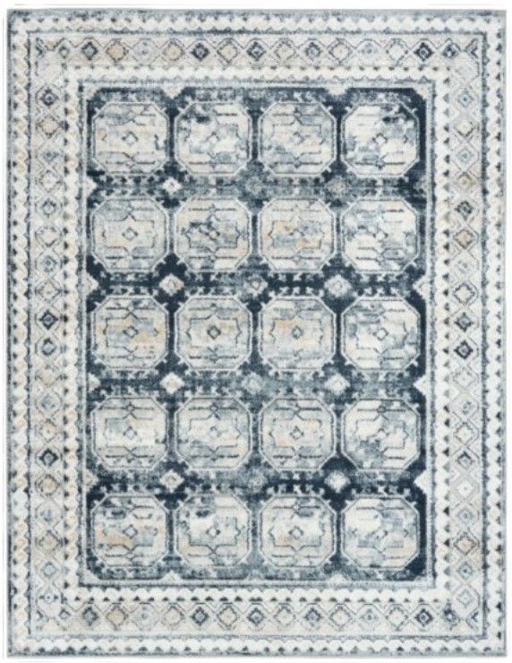 Nourison Home™ Dekor Gray/Navy Indoor 5'x7' Area Rug-0
