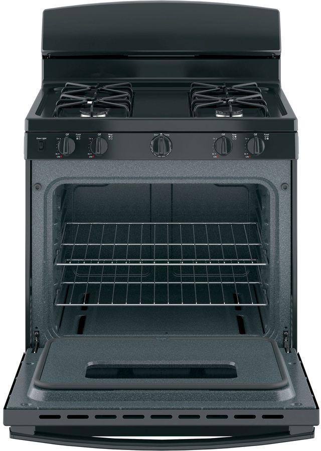 GE® 30" Black Freestanding Gas Range-2