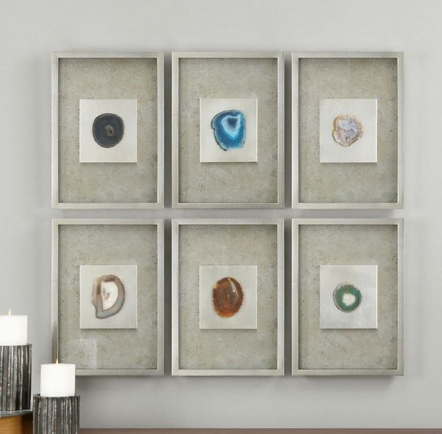 Uttermost® 6-Piece Agate Stone Shadow Box Set-1
