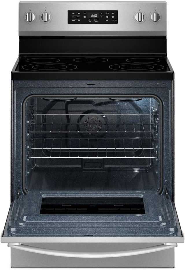 Whirlpool® 30'' FingerPrint Resistant Stainless Steel Freestanding Electric Range with Air Cooking Technology-1
