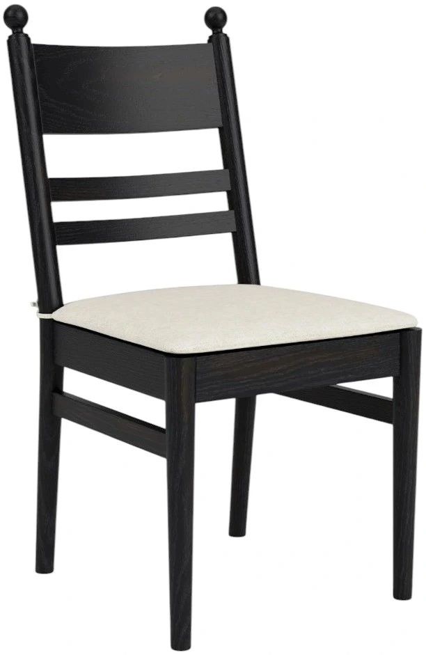 Riverside Furniture Calhoun 2-Piece Ebony Whiskey Oak Ladderback Side Chair Set-0