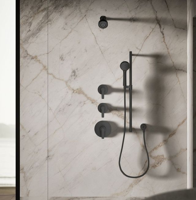 KOHLER® Awaken® G90 Matte Black 1.75 GPM 3-Function Showerhead-2