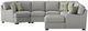 Emerald Home Analiese 5-Piece Light Gray U-Shape Right-Arm Facing Sectional and Chaise-3