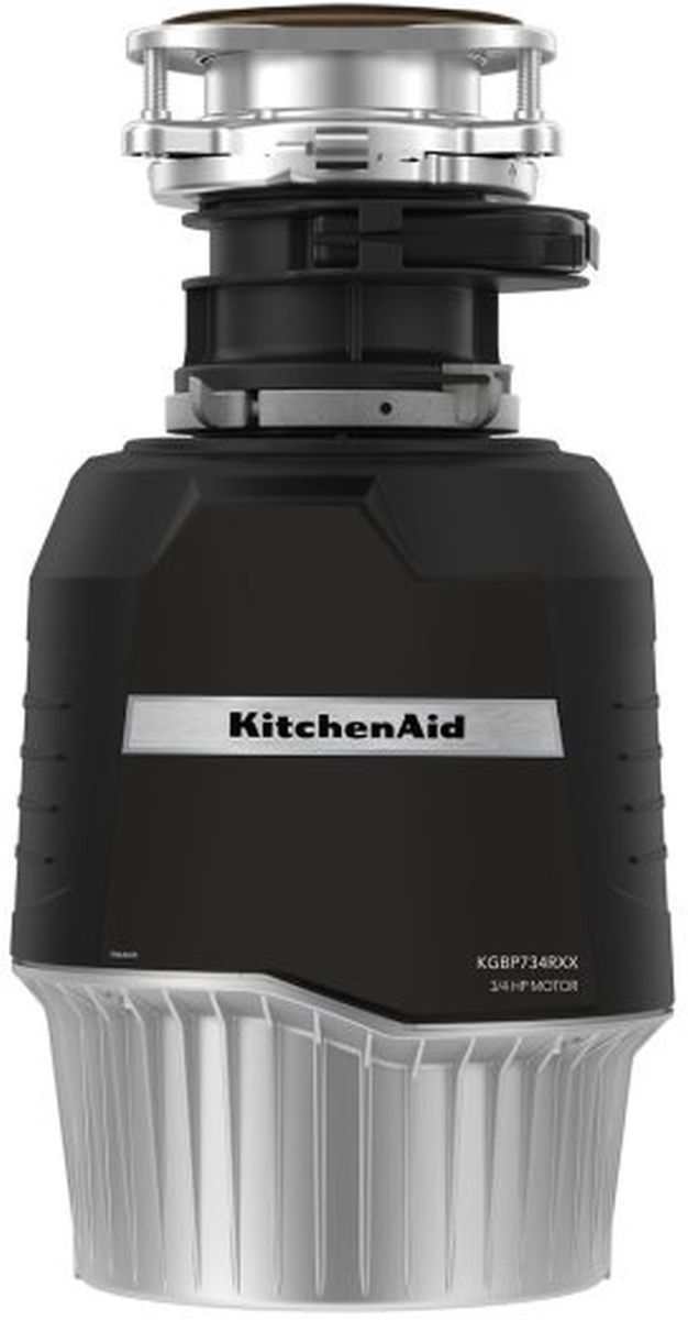 KitchenAid 0.75 HP Continuous Feed Black Garbage Disposal