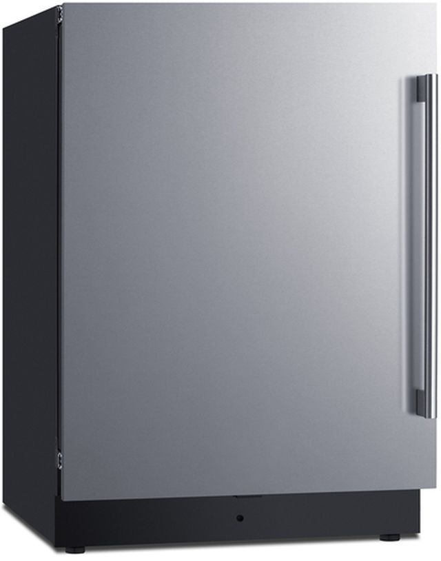Summit 24" 3.2 Cu. Ft. Stainless Steel Under Counter Refrigerator Freezer-2