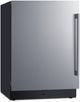 Summit 24" 3.2 Cu. Ft. Stainless Steel Under Counter Refrigerator Freezer-2