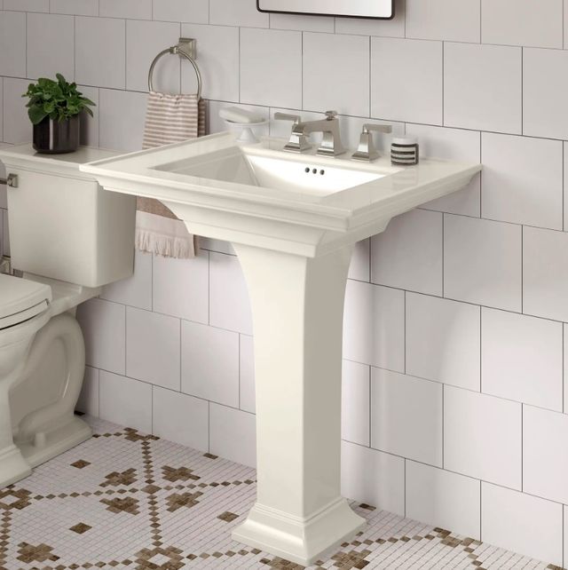 American Standard Town Square® S Polished Nickel 8" Widespread 2-Handle Bathroom Faucet with Lever Handles-2