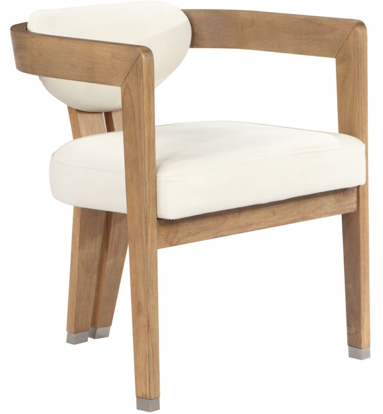 Meridian Furniture Carlyle Faux Leather Dining Chair - Natural Finish
