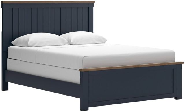 Signature Design by Ashley® Landocken Blue/Brown Queen Panel Bed-1