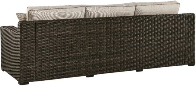 Signature Design by Ashley® Coastline Bay Brown Aluminum Outdoor Sofa-2